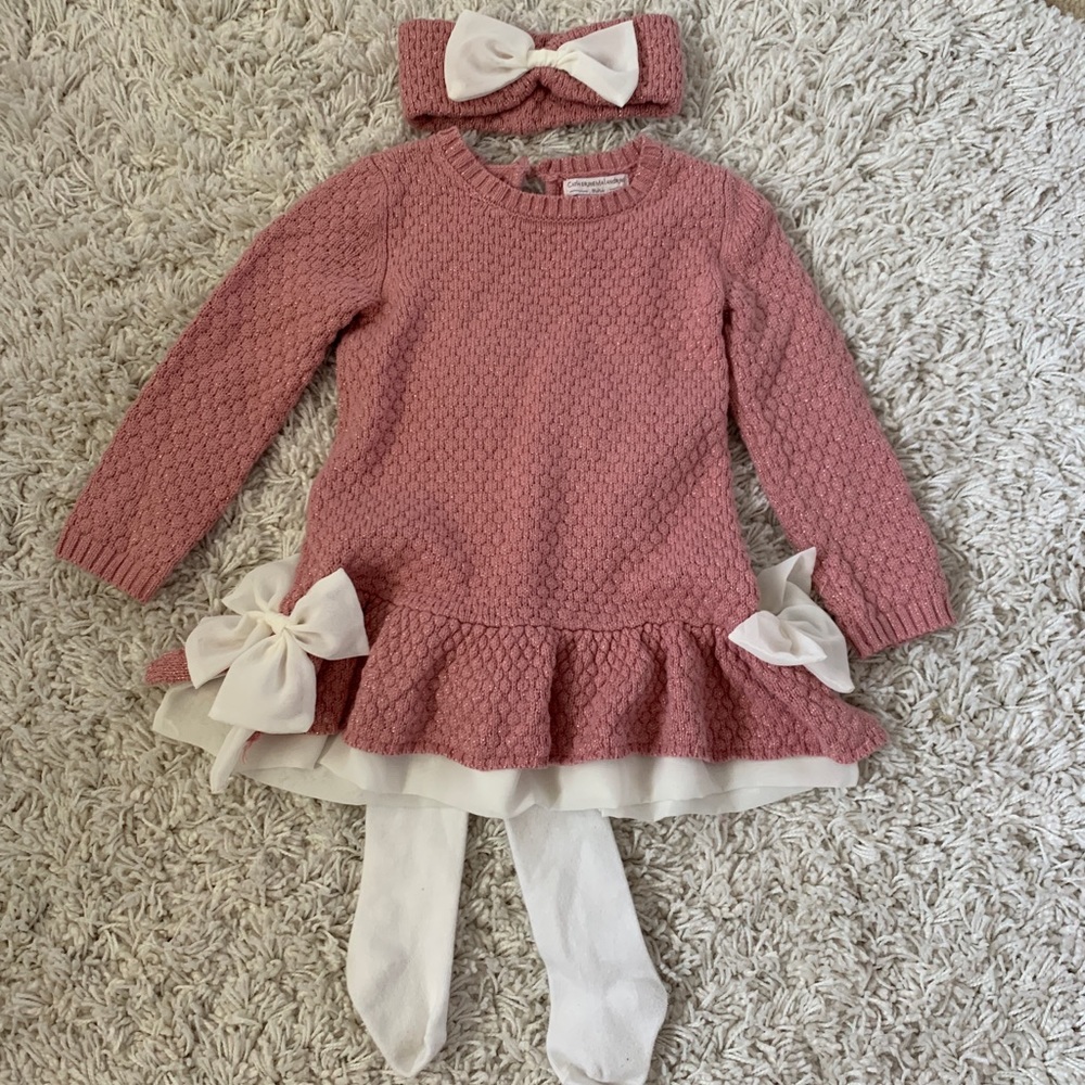 Baby girl dress, leggings, headband size 24 months
